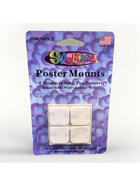 Spencer’s Poster 8 Mounts To Hang Two Posters Instant Hold No Wall Damage